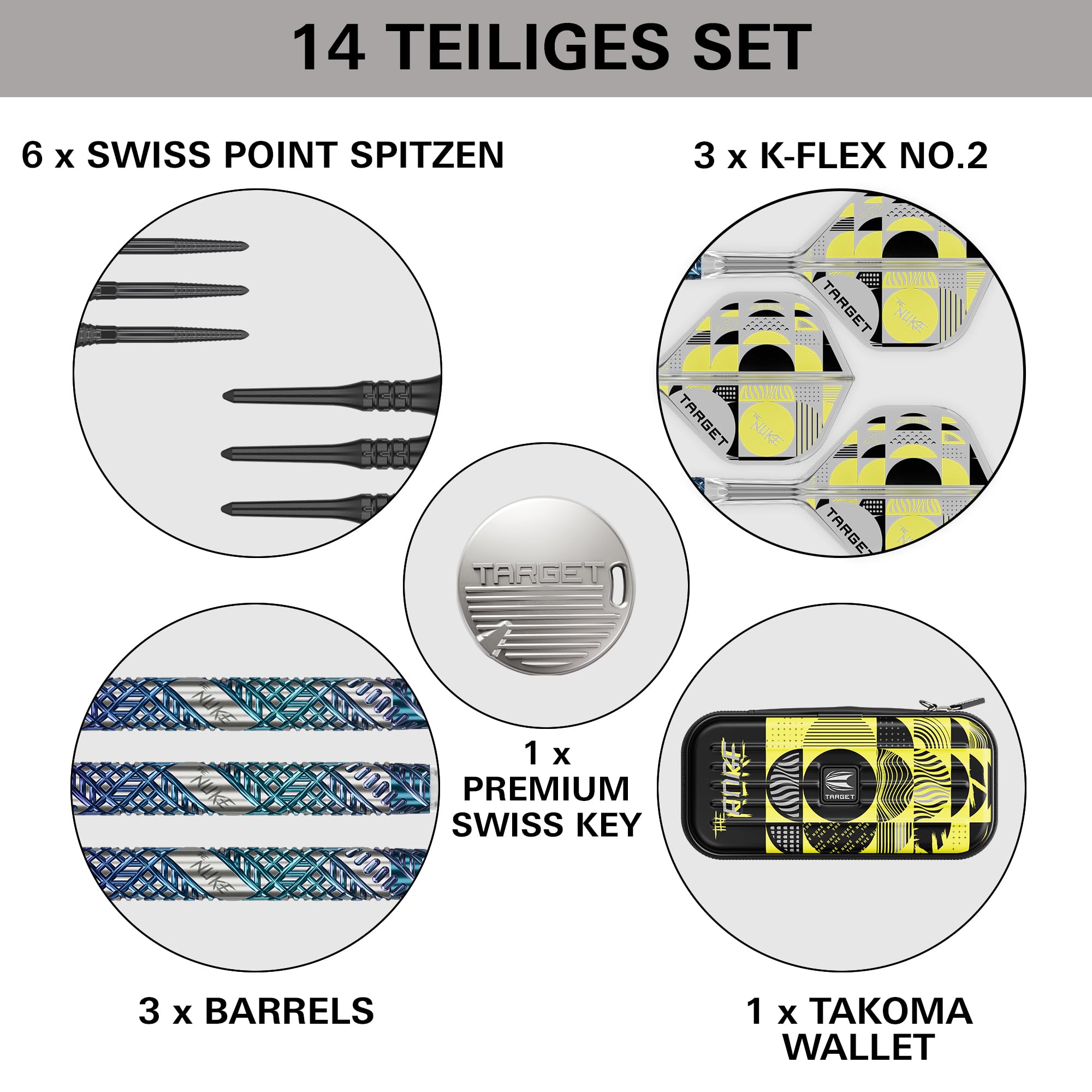 Target Darts Luke Littler Edge Soft Pixel Tip Dart Set 19g 95% Wolfram The Nuke Player Edition Takoma Etui K-Flex Nr.2 Flügeln dartpfeile mit Kunststoffspitze Dart Pfeile