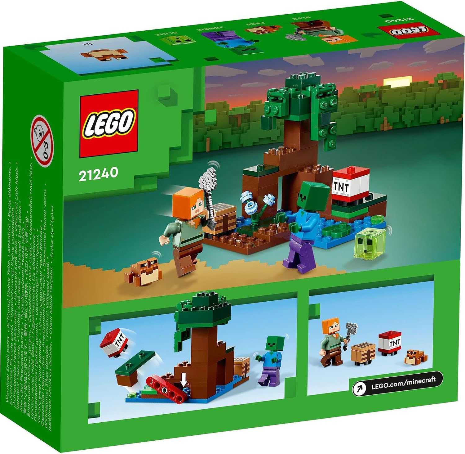 LEGO Minecraft 21240 The Swamp Adventure Minecraft Игрушка для детей, Учащихся начальной школы, Видеоигры, Развивающие игрушки, Подарок на день рождения, Настоящее, Конструкторы Lego, от 7 лет и старше, фото 11