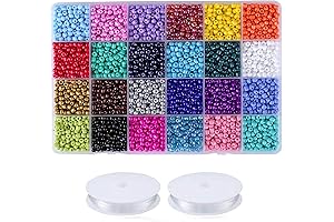 5000pcs Seed Beads 6/0 4mm Round Waist Craft Beads for Bracelets