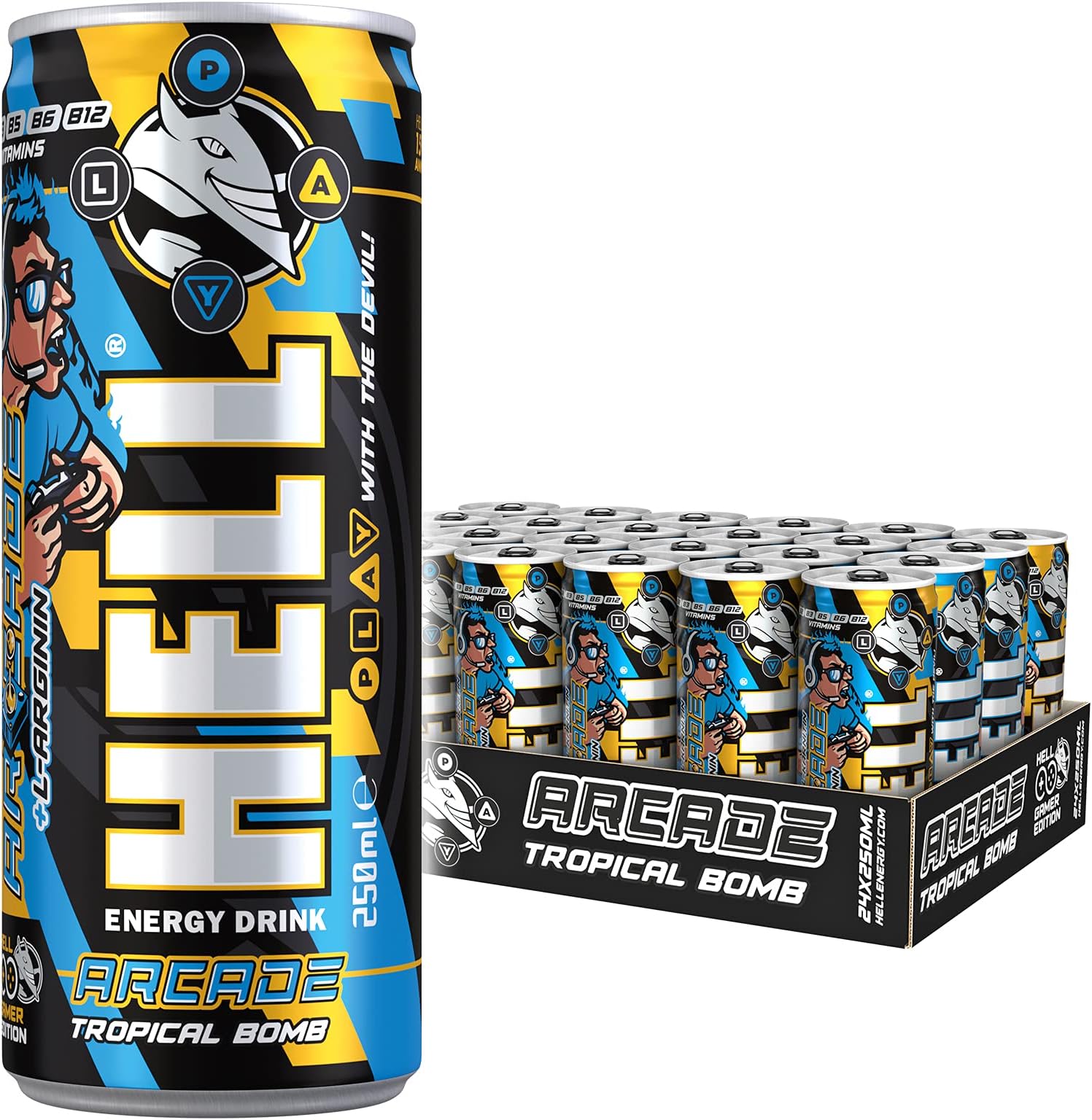 HELL ENERGY GAMER DRINKS ARCADE (24 x 250ml)