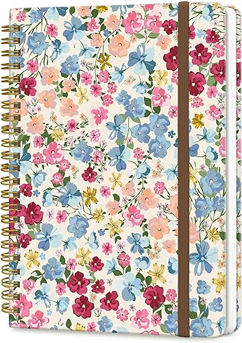 Miniatura 8 de Cuaderno de Diario en Espiral, Cuadernos Lindos A5 para Mujeres y Hombres, Cuaderno de Tapa Dura con Rayas Universitarias para Trabajo y Toma de