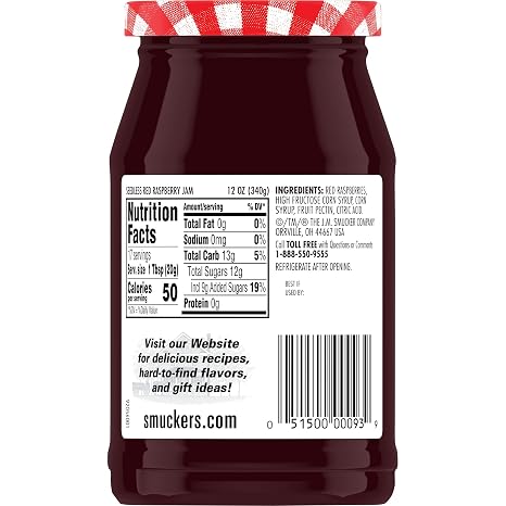 Smucker's Seedless Red Raspberry Jam, 12 Ounces