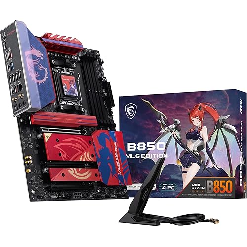 MSI B850 MLG EDTION Motherboard, ATX - Supports AMD Ryzen 9000/8000 / 7000 Processors, AM5-80A SPS VRM, DDR5 Memory Boost (8400+MT/s OC), PCIe 5.0 x16, M.2 Gen5, Wi-Fi 7, 5G LAN