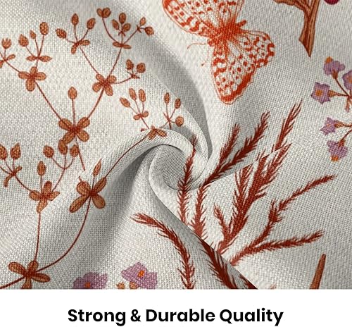 Miniatura 7 de AEIOAE Juego de 2 fundas de almohada de otoño de 16 x 16 pulgadas, fundas de almohada de flores silvestres de color naranja quemado, fundas