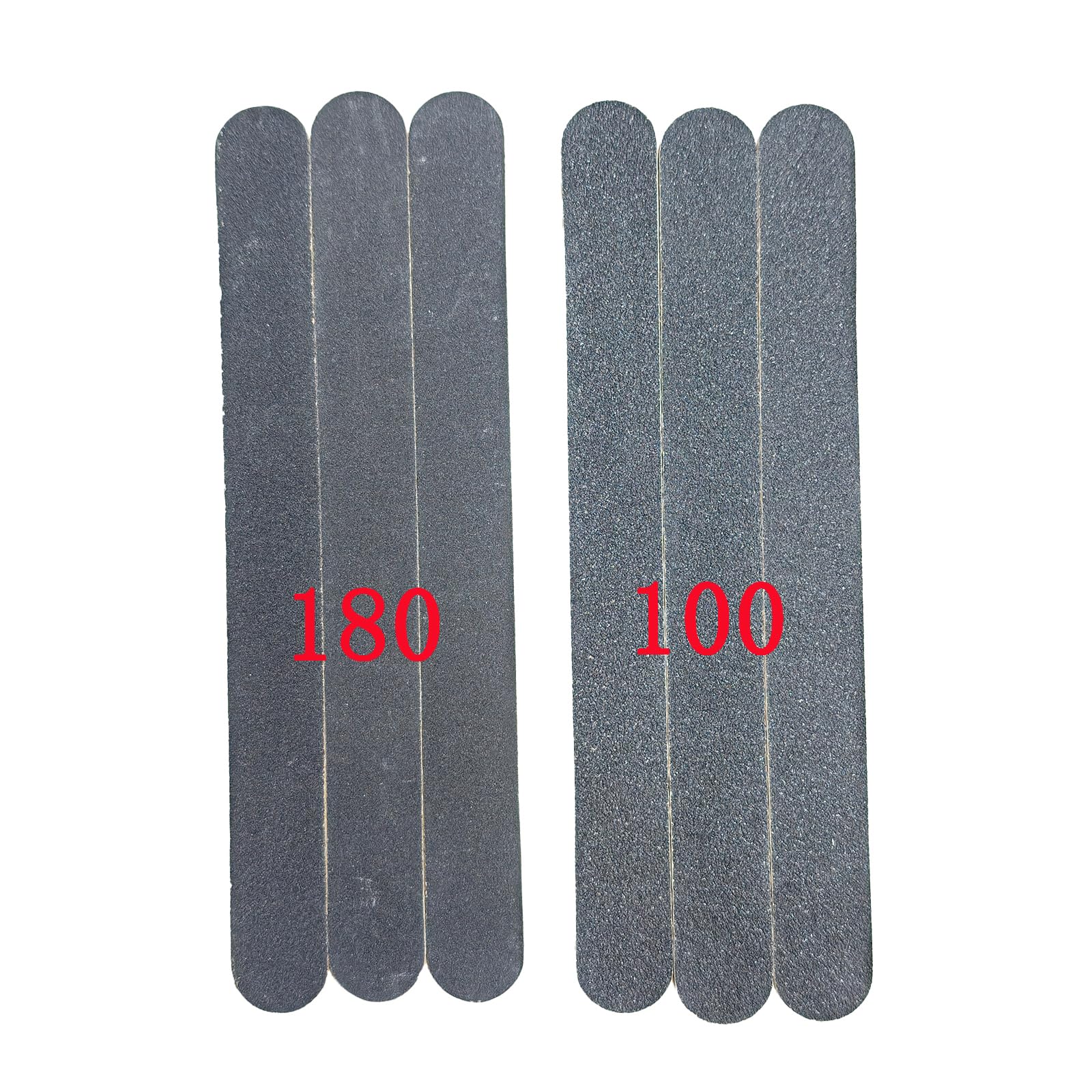 Ncheli 20 Pezzi Lime per Unghie Professionali Nere, Lima Doppia Faccia 100/180 Grana, Limette Sottili per Manicure Pedicure Gel Acrilico, 17.8cm