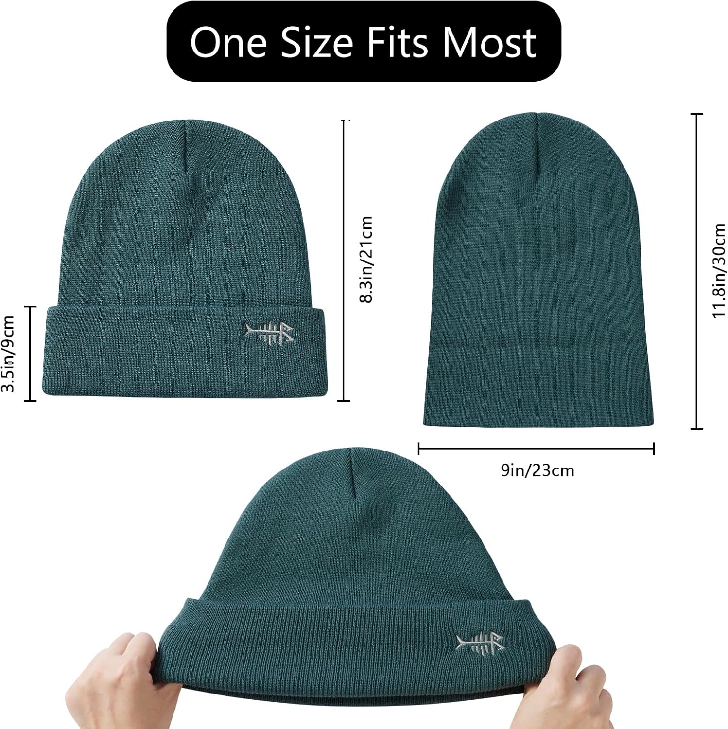 BASSDASH Winter Stretchy Knit Beanie Hats Soft Warm for Men Women Lightweight Stylish Unisex Cuffed Beanies - Image 3