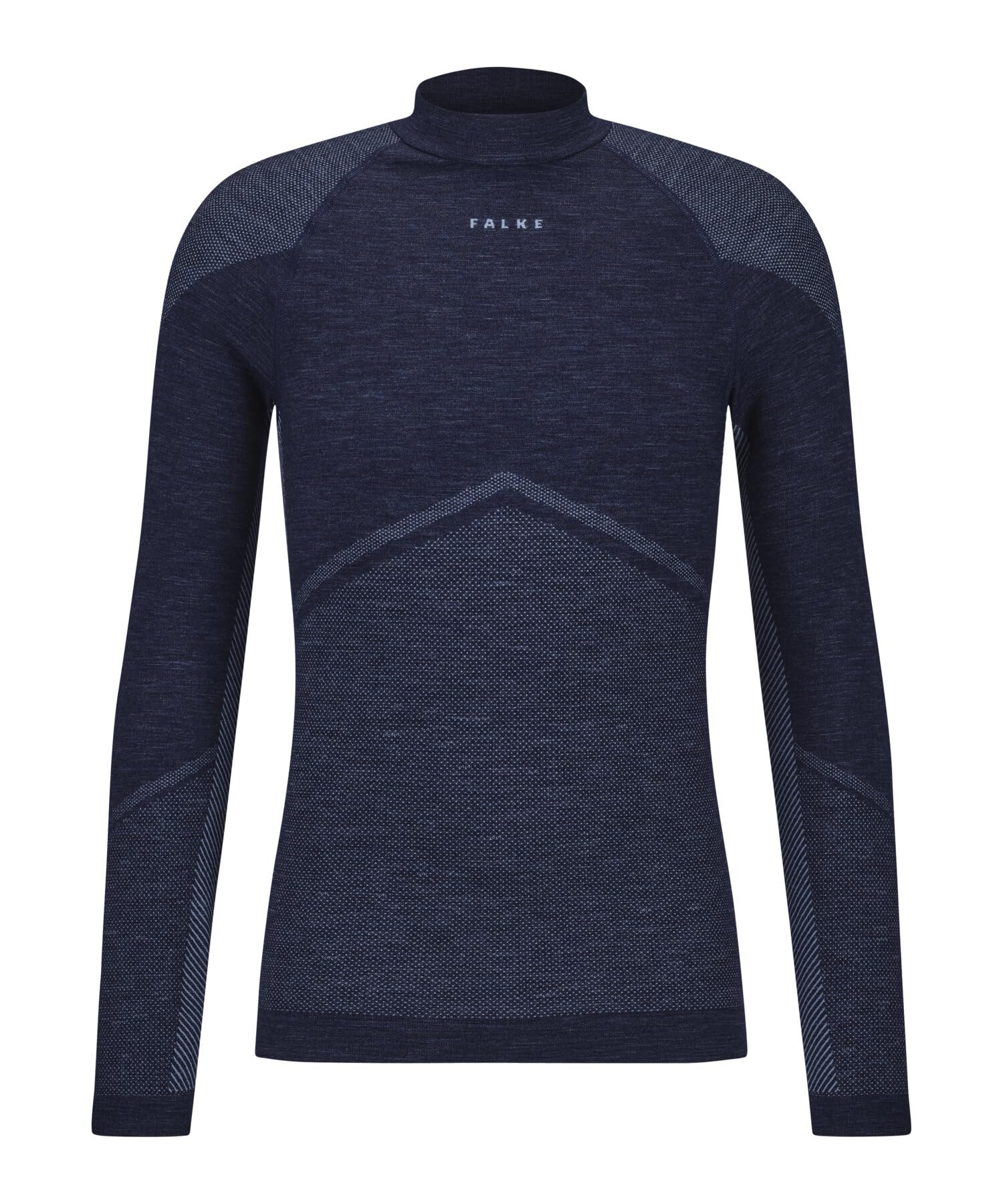 FALKE Uomo Wool-Tech Round Neck Maglia Sportiva Tecnica Manica Lunga Intimo Termico per Clima Freddo e Molto Freddo Traspiranti termoregolanti antiodore sostenibili Lana Filo Funzionale 1 Pezzo | in lana merino per temperature da fredde a molto fredde