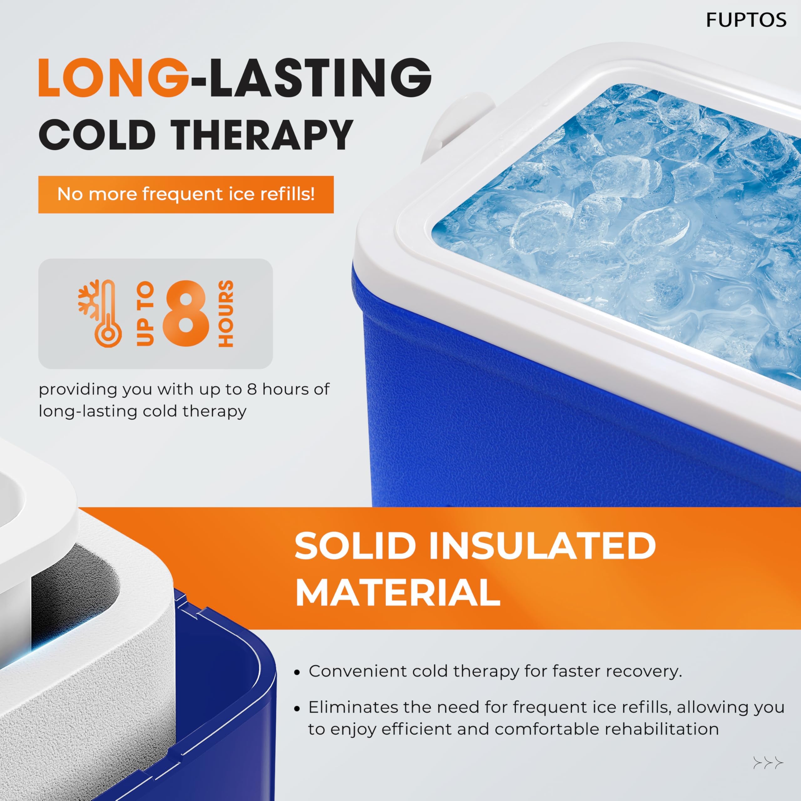Máquina de terapia de frío para recuperación postoperatoria, temporizador digital y bomba silenciosa, almohadilla de hielo universal para crioterapia de rodilla, hombro, cadera y pierna