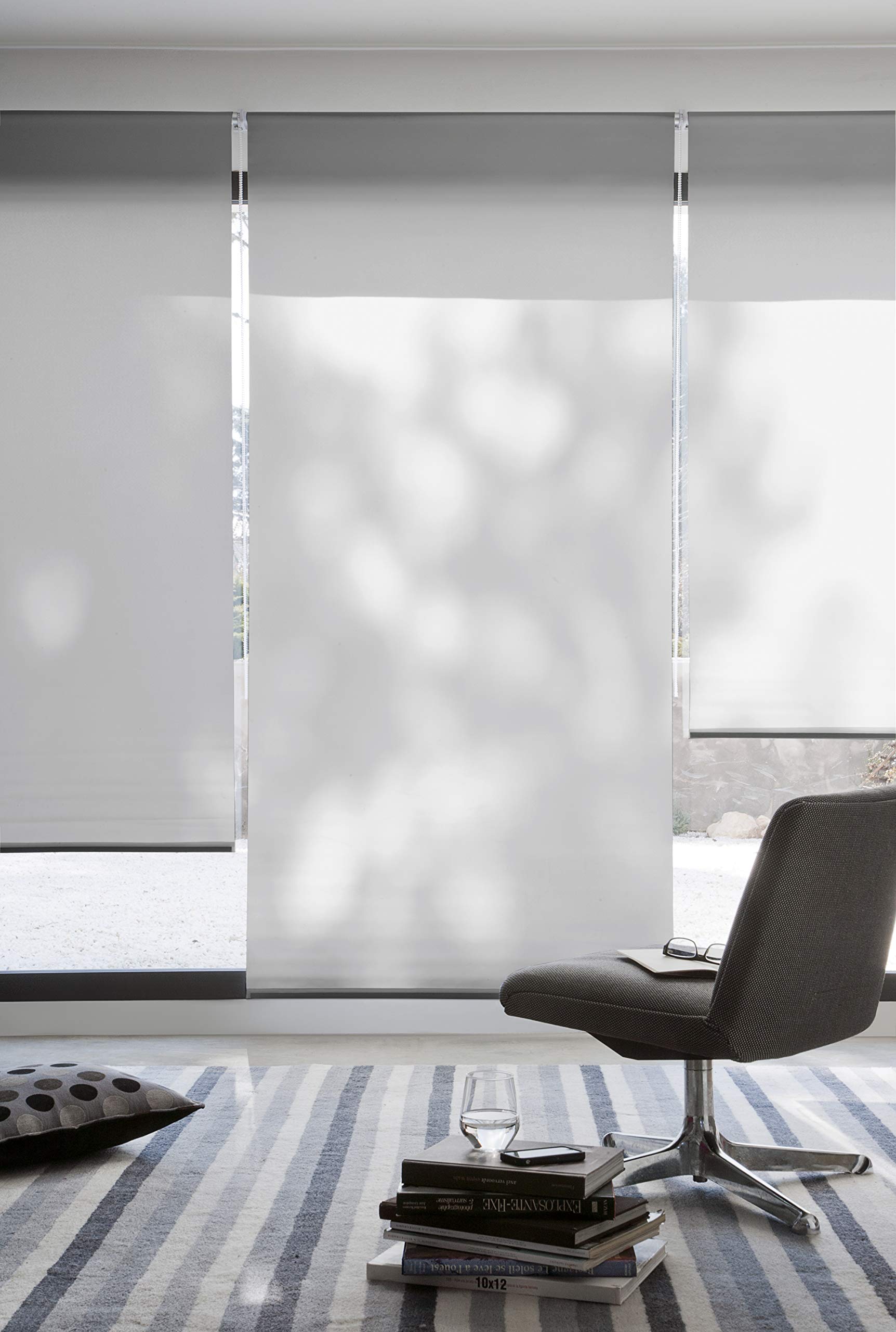 Estoralis | GOVE | Tenda a rullo | "Nessuna perforazione" Traslucido tinta unita | Bianco sporco | 70 x 180 cm (larghezza/altezza) dimensione del tessuto 67 x 175 cm. | Tende per finestre e porte