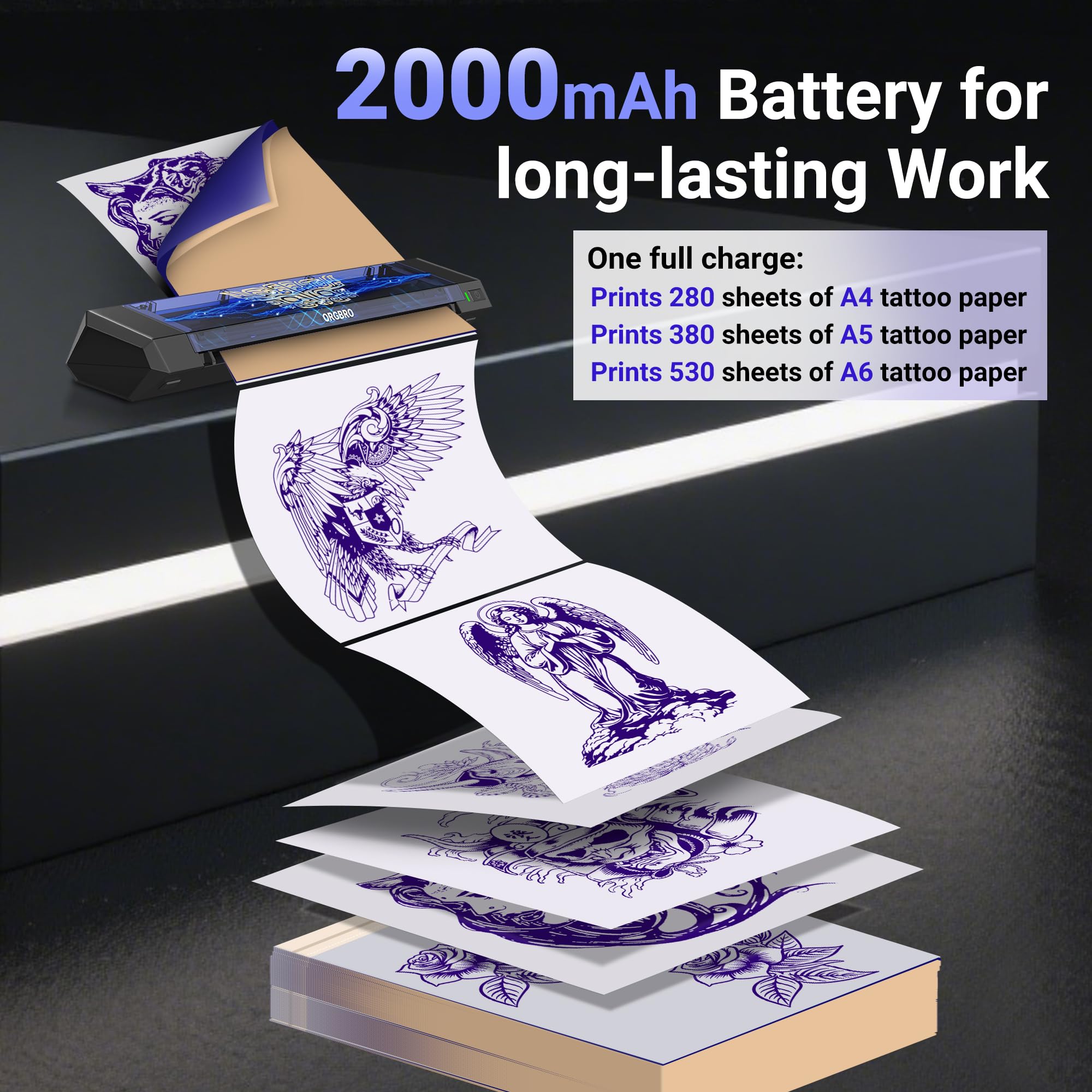 #タトゥーサーマルコピー X8 Thermal Printer A4サイズ Amazon.com: ORGBRO Tattoo Stencil Printer, X8 Thermal Tattoo