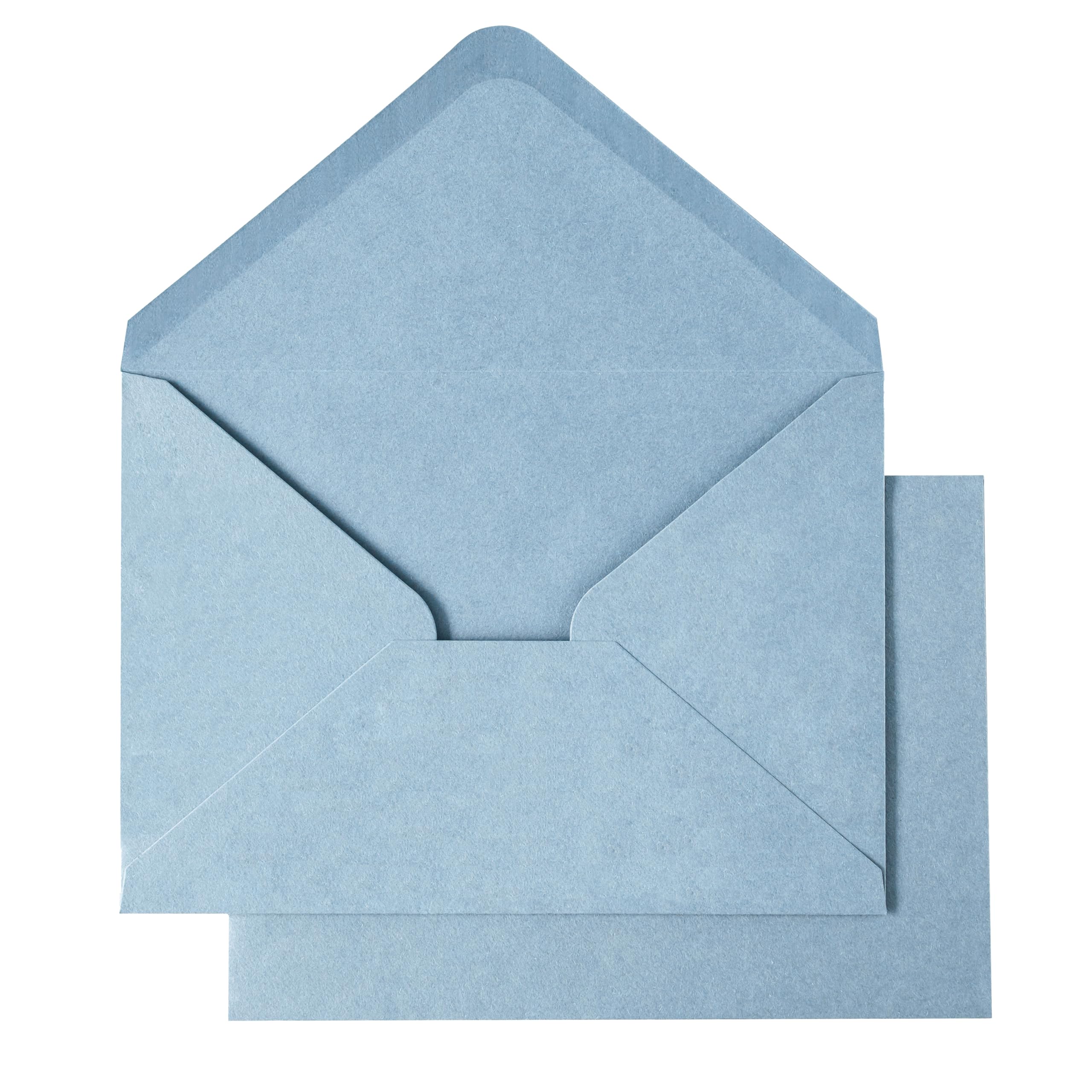 PONATIA 50 PCS A7 Envelopes, 5.25 x 7.25'' Matte Dusty Blue Envelopes For 5x7'' Weddings Invitation Cards, Christmas Gift Cards, Acrylic Invitations,