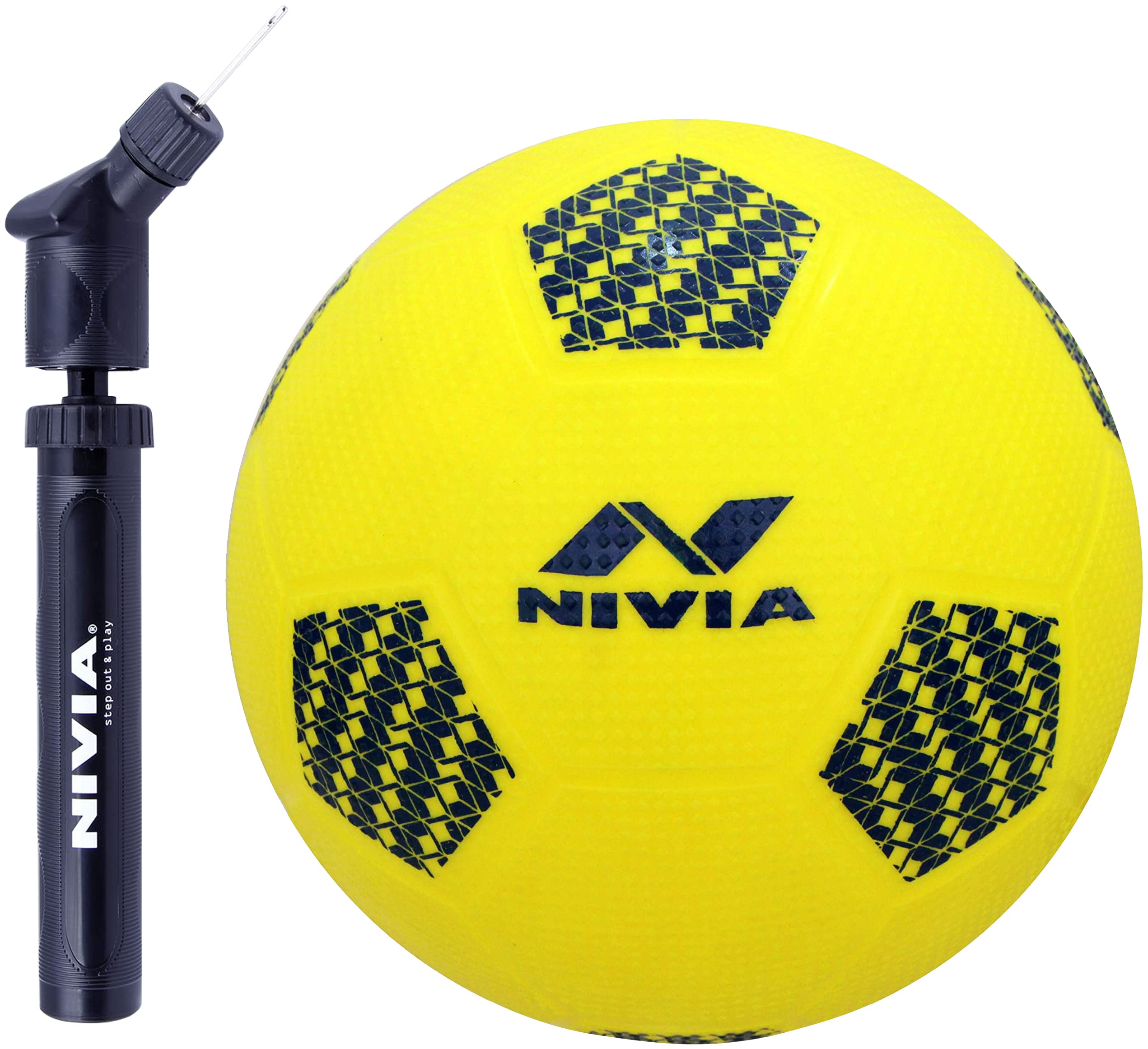 Nivia Ball Pump (Material: Plastic) & Nivia Home Play Rubber Football (Yellow, 1) (B0BB6D41XL) Amazon Price History, Amazon Price Tracker