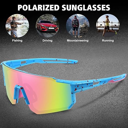 Miniatura 150 de STORYCOAST Lentes de sol deportivos polarizados para hombres y mujeres, para conducir, pesca, ciclismo, bicicleta de montaña, protección UV400
