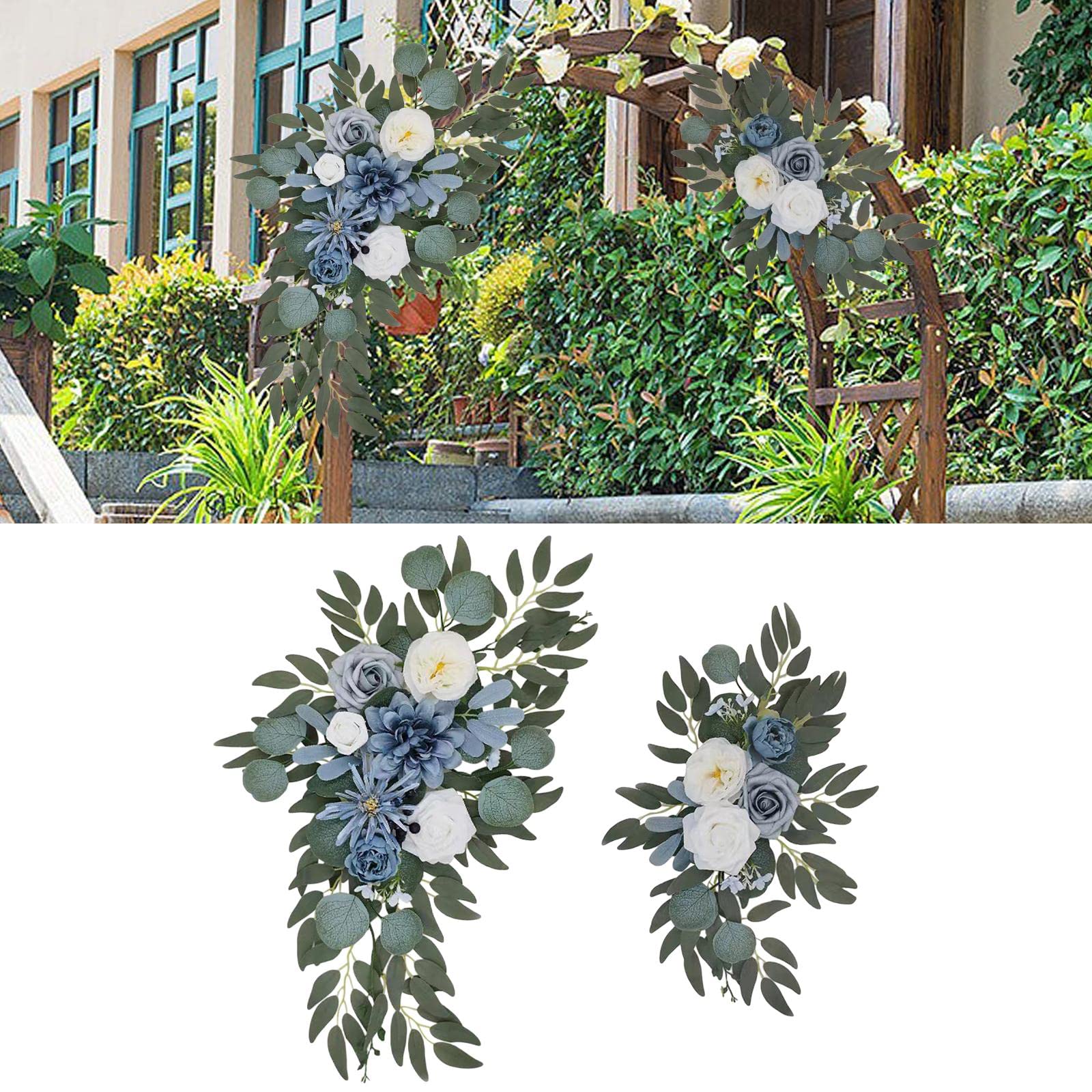 2 de Boda, Flores, Girasoles, Decoración, Estilo Rústico, para Puerta Trasera, Fiesta, Opción 3G