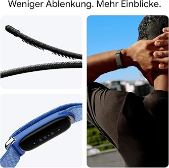Google Fitbit Air – Aktivitätstracker ohne Display mit Fitness-Tracking Herzfrequenzmessung – mit iOS und Android kompatibel – Lavender + Sportarmband für das Fitbit Air – Obsidian S