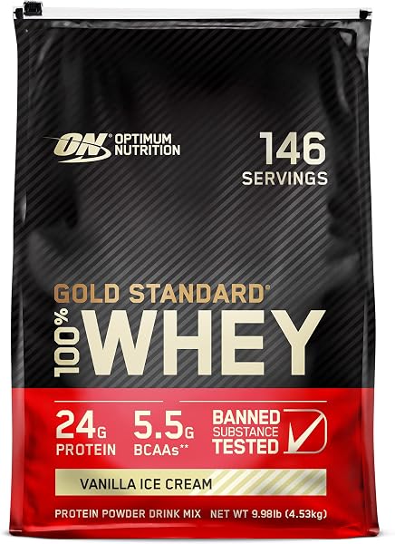 Optimum Nutrition Whey Protein Powder Vanilla Ice Cream 10lbs