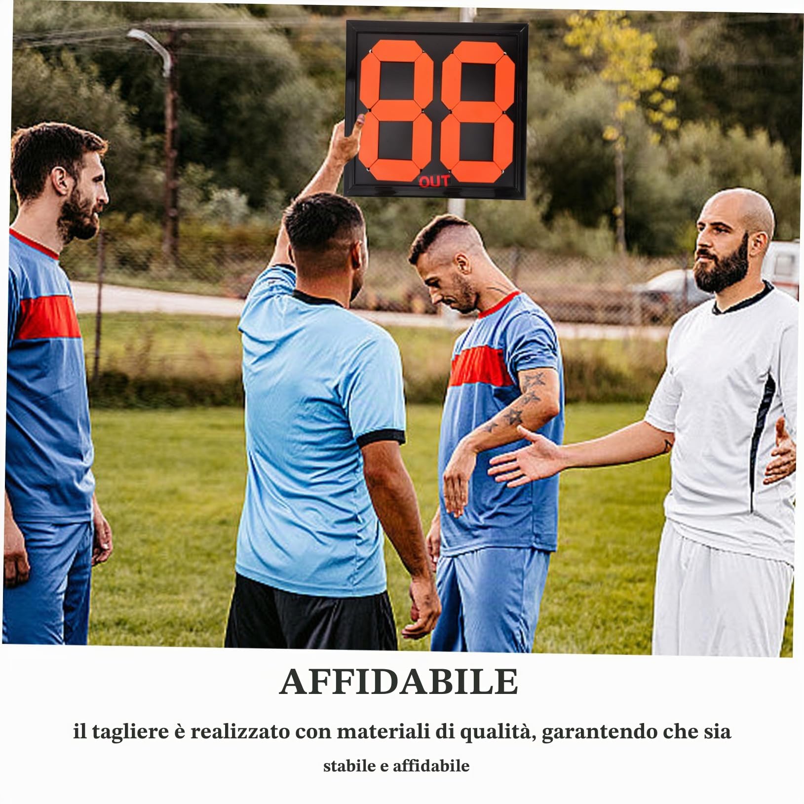 Toddmomy Tabellone Sostituzioni Calcio Manuale Numeri, per Arbitri Pp