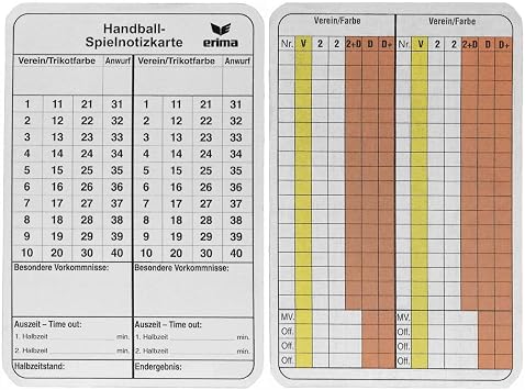 Erima Handball Game Notes