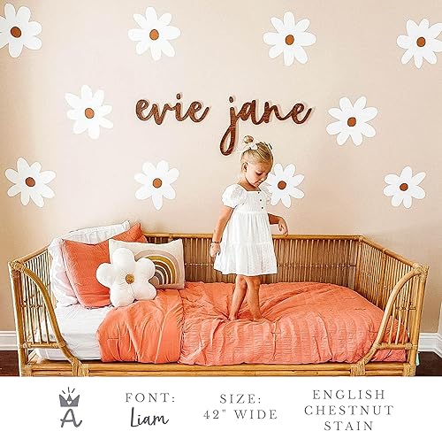 Miniatura 4 de Letrero de madera con nombre personalizado para guardería o habitación de niños, vista previa instantánea de fuente, múltiples estilos disponibles