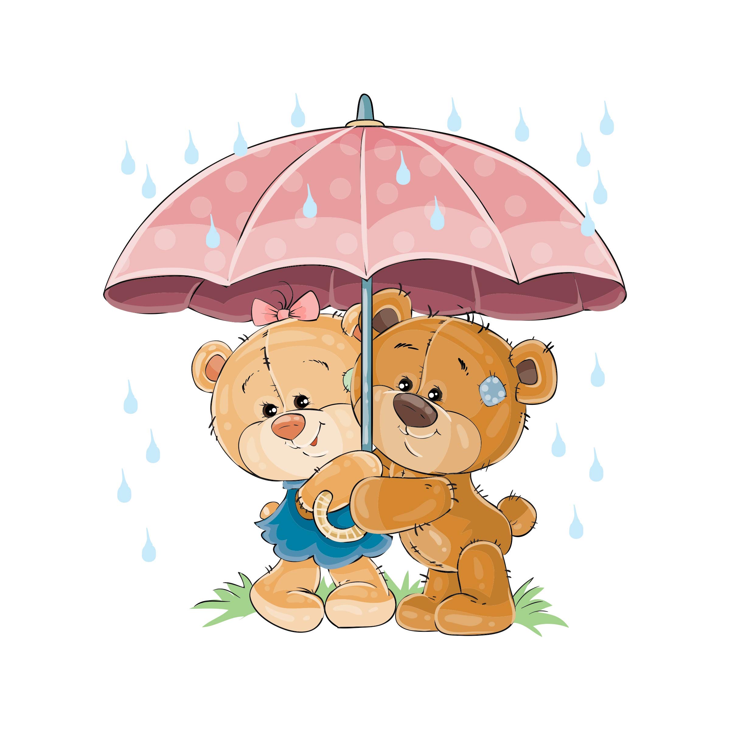 Divine decoration Cute Teddy Bears Wall Sticker Door,Window, Design Decal Standar Door,Window, Design Decal Standar 60 cm x 58 cm