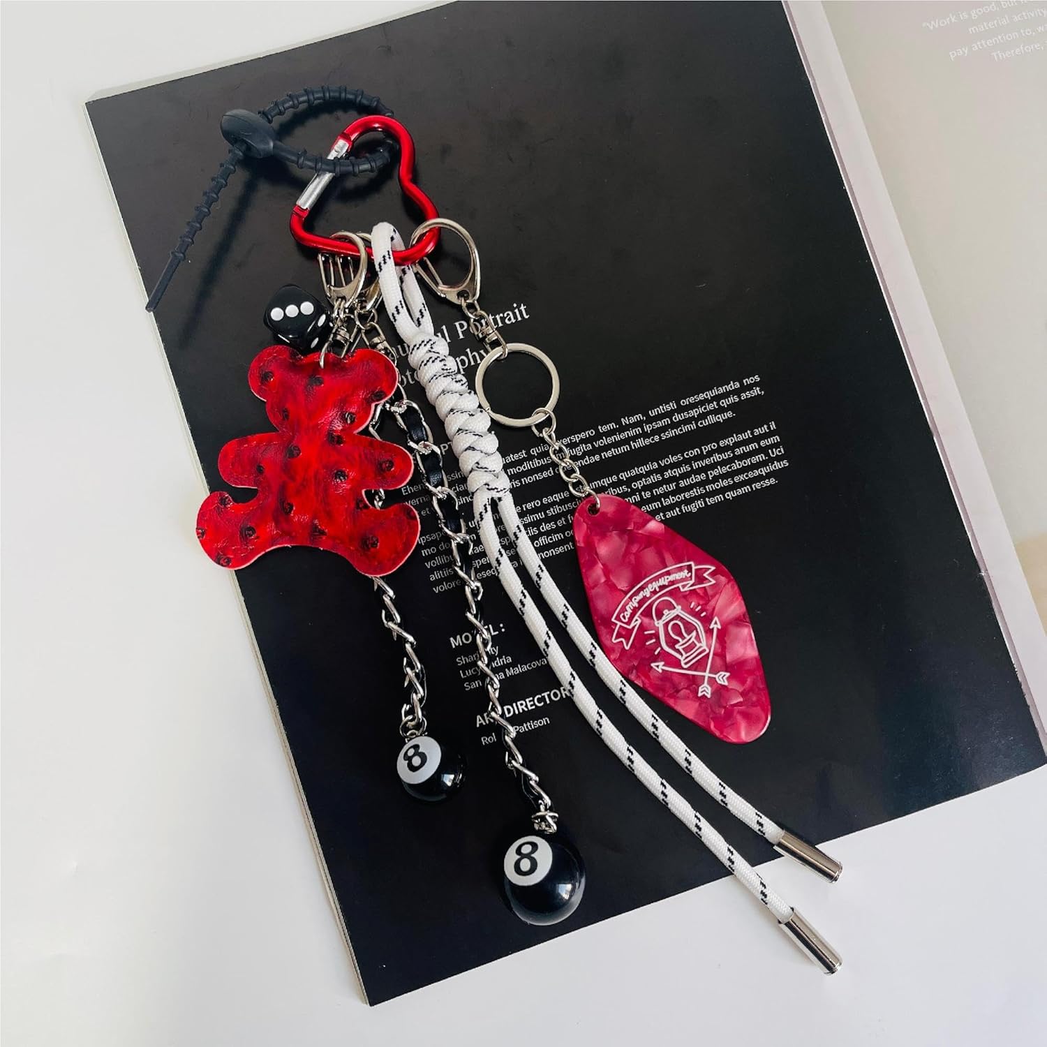 QTMY Cute Star Braided Keychain Bag Charms for Handbag Purse Backpack Accessories Bogg Bag,452 - Image 4