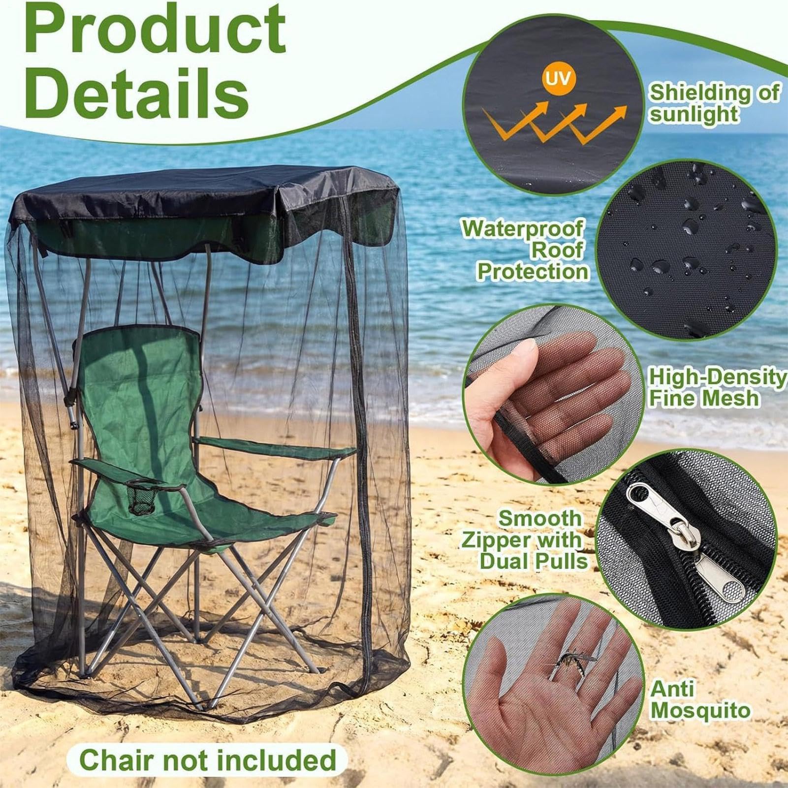 Housse pour Balancelle de Porche Protection Solaire, Respirante, Maille