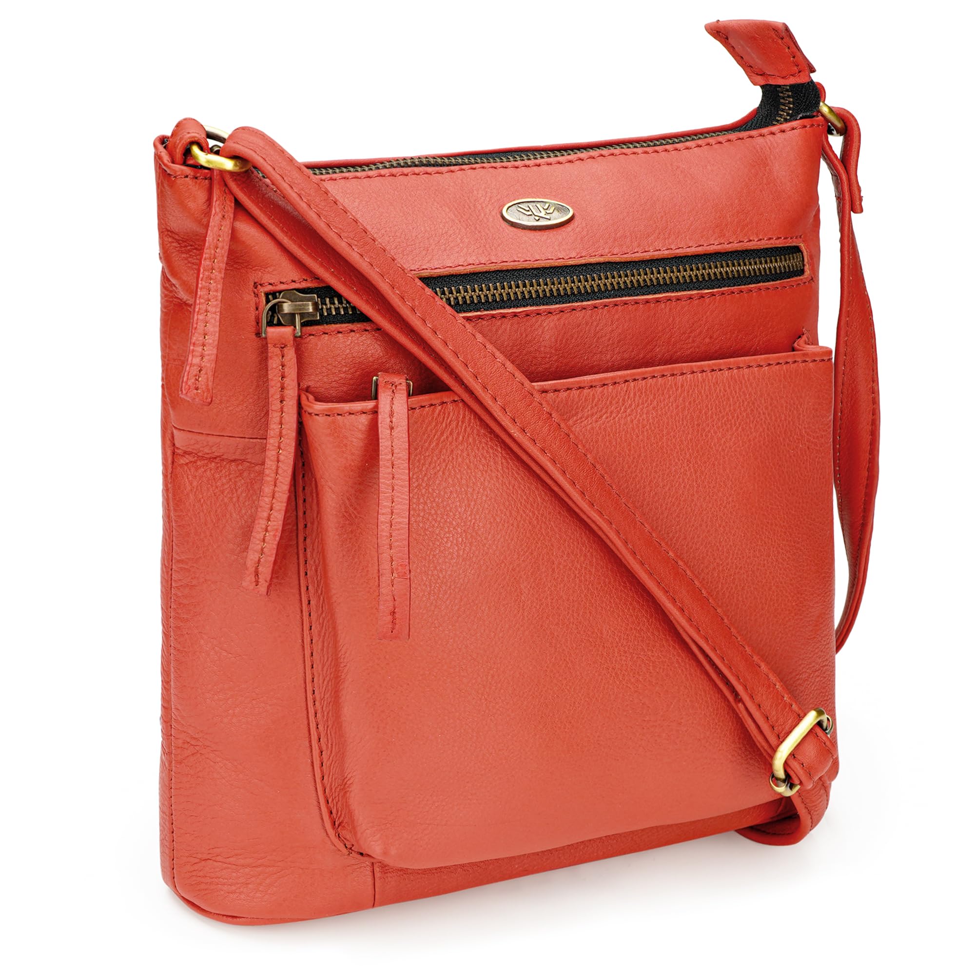 Genuine Leather Crossbody Bags for Women, Premium Handmade Leather Purses - Shoulder Handbags, Adjustable Strap