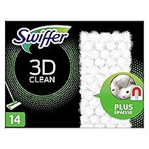 Swiffer – Swiffer Wischmopp, pulizia 3D, pacchetto di ricarica, asciugamani per pavimenti – 14 pezzi