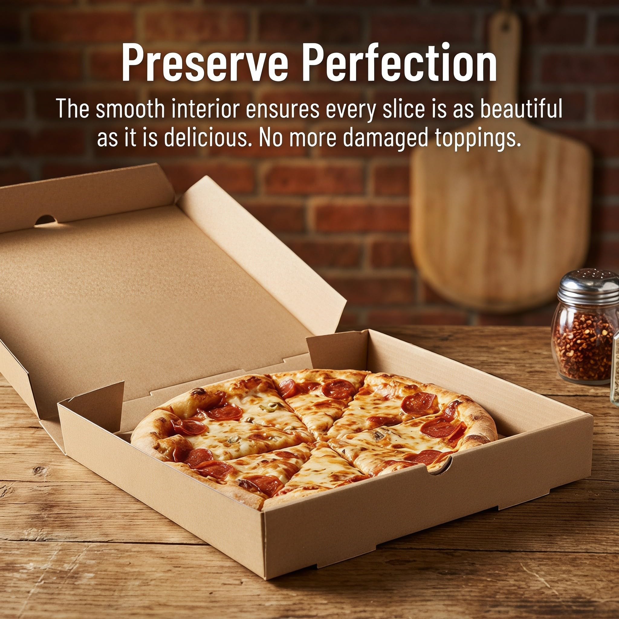 OUNONA 24 cajas de pizza Kraft: Cajas para pizza para llevar - Envases de cartón Kraft marrón de 21,5 cm (8,5") para llevar galletas, pasteles, sobras, restaurantes y pizzerías.