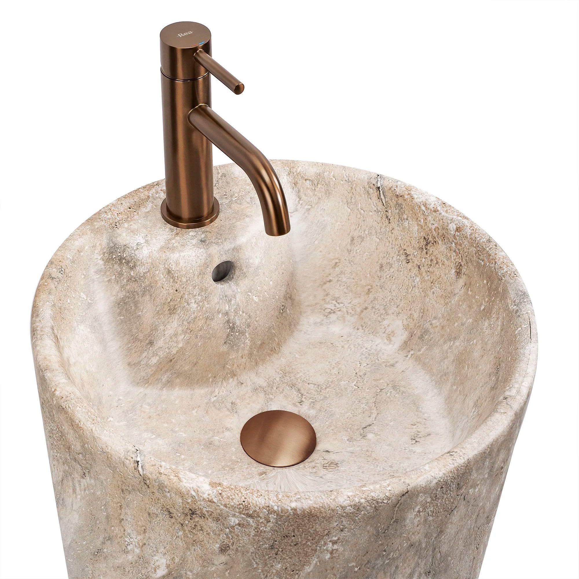 Lavabo De Pie Rea Blanka Savana Matt Beige 40X40X85Cm