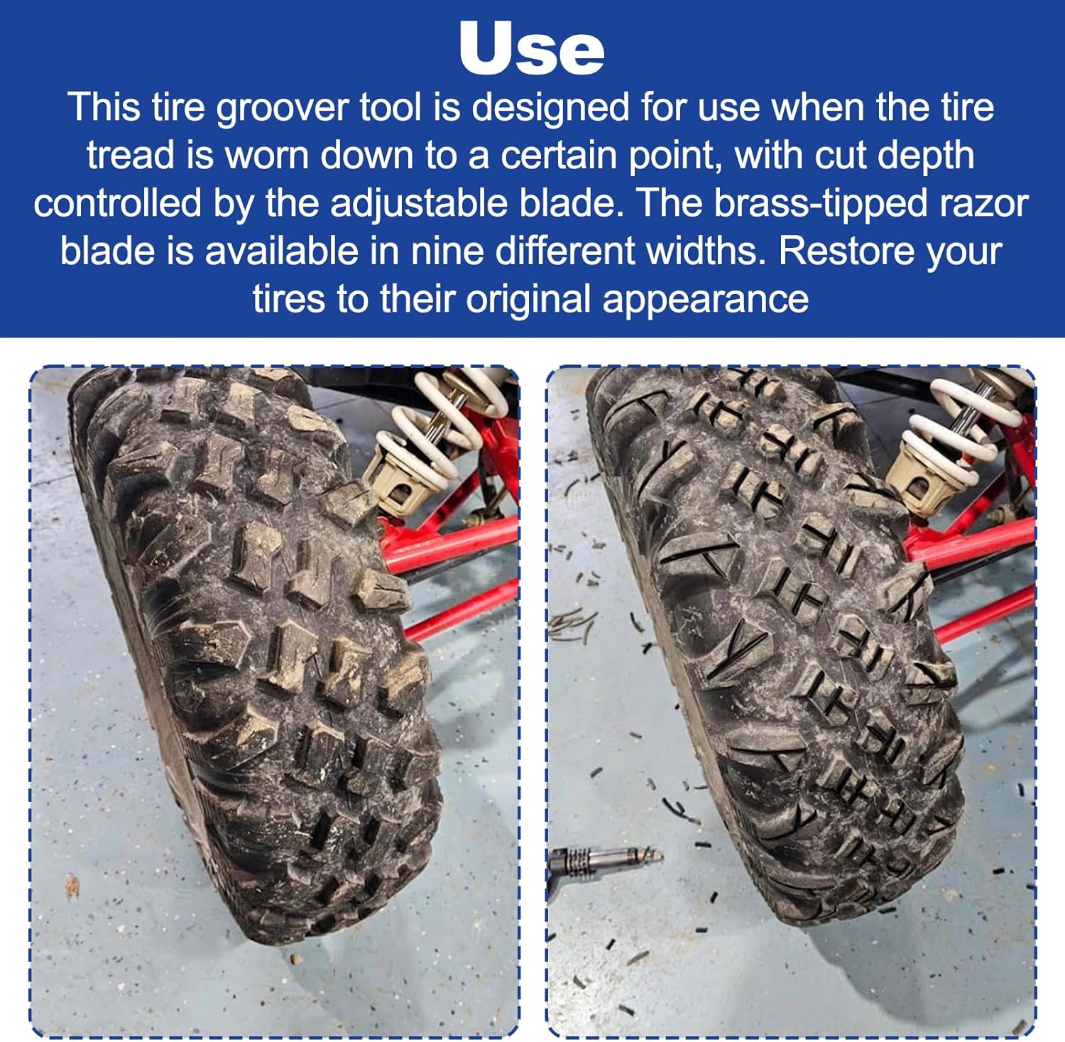 Tire Groover Blade #12 3/4" for Ideal Tire Groover Regroover(18 pcs) Tire Groover Tool-Tire Grooving Blades Kit-Tire Regroover Blades -Fourth Generation