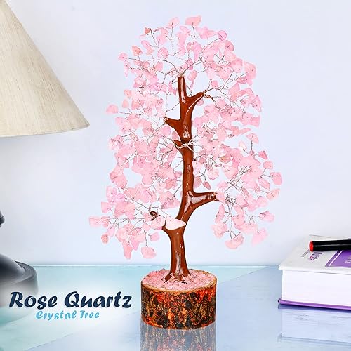 Miniatura 10 de YATHABI Ojo de tigre - Árbol de chakras - Árbol de la vida de cristal - Árbol de Feng Shui - Cristales para la suerte - Regalo espiritual - Árbol de