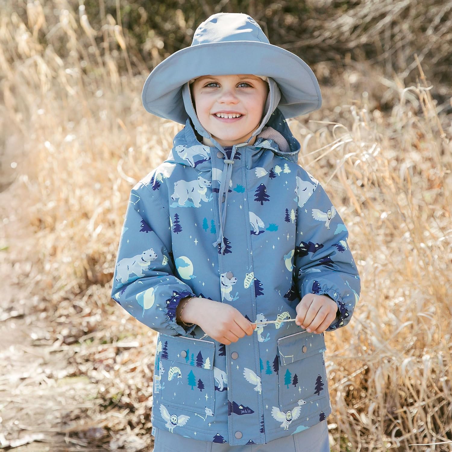 JAN & JUL Waterproof Fleece Lined Rain Jacket, Raincoat for Kids - Image 5