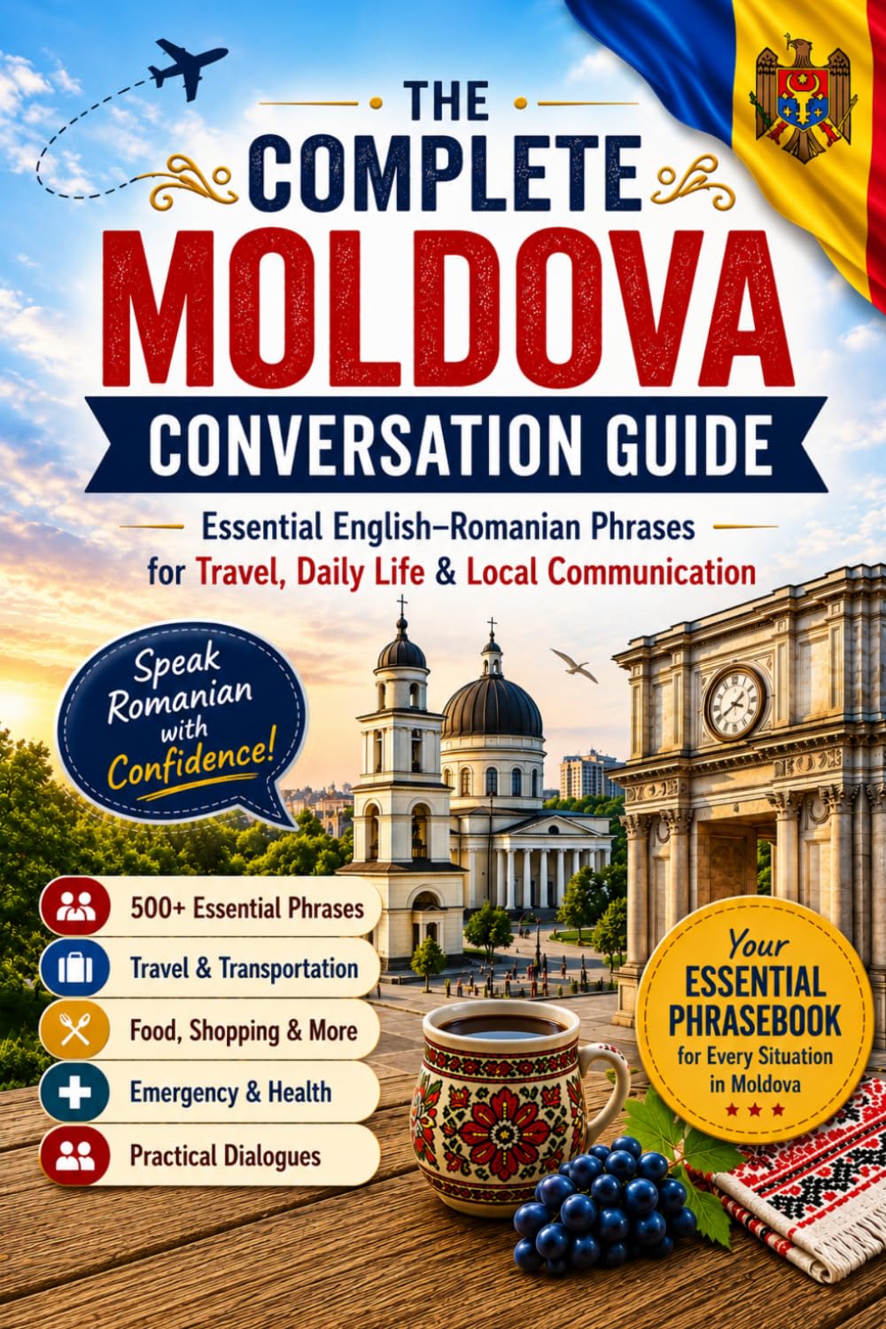 The Complete Moldova Conversation Guide: Essential English–Romanian Phrases for Travel, Daily Life & Local Communication