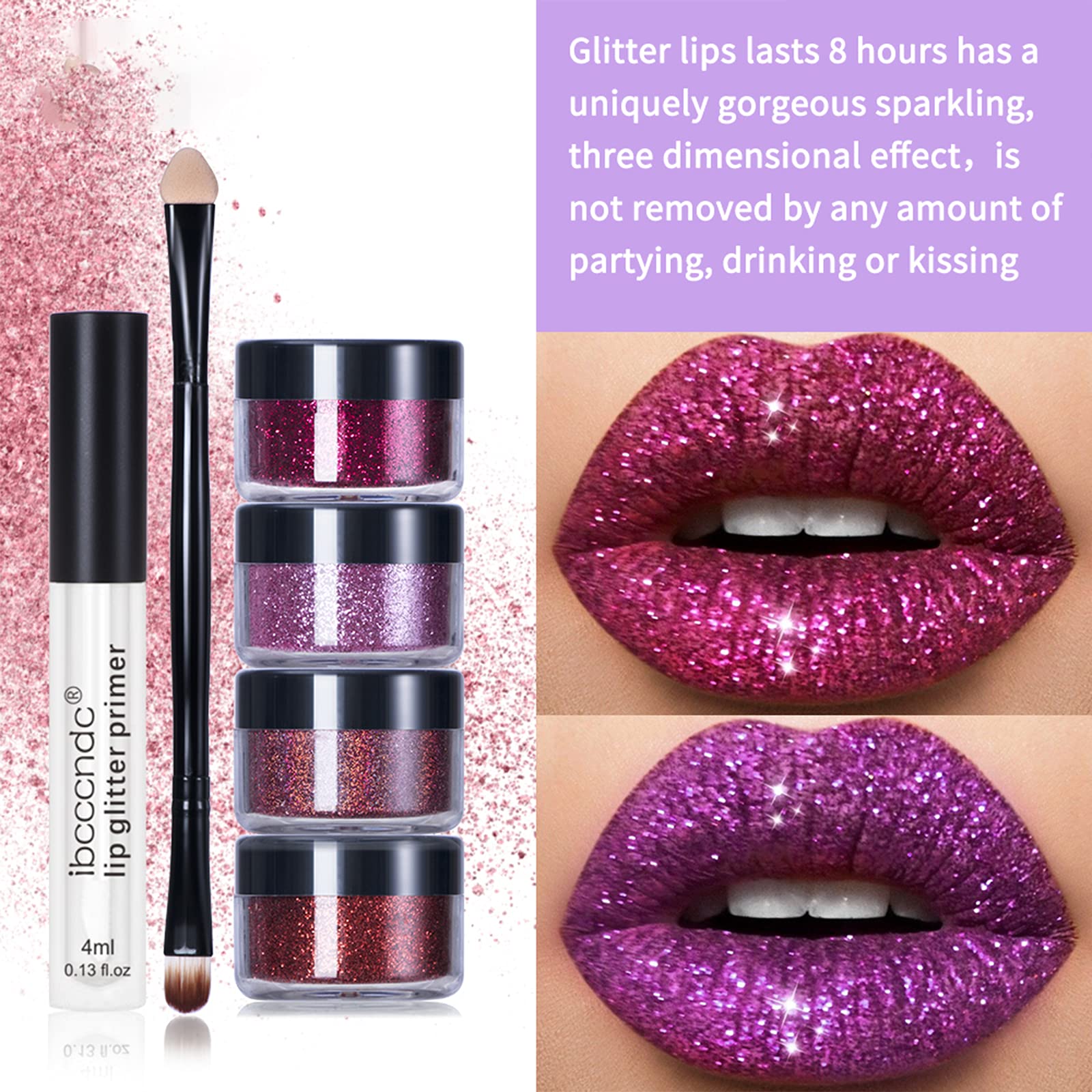 Buy DAGEDA Glitter Lip Kit Liquid Lipstick Set, Diamond Glitter