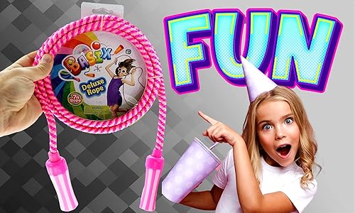 Miniatura 3 de JA-RU - Cuerda de saltar ajustable para niños de 7 pies (2 paquetes)  Cuerda de saltar de algodón para niños, niños y niñas  Equipo de educación