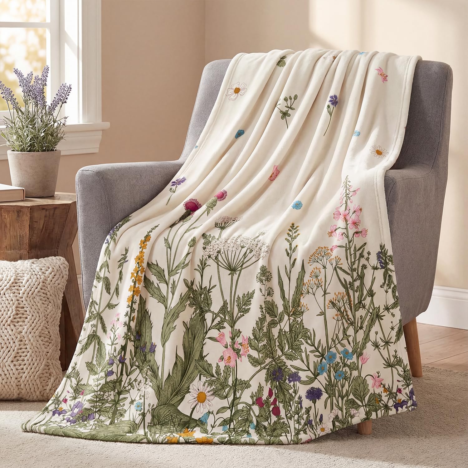 Amazon.com: Horaldaily Spring Summer Wildflower Painting Flannel