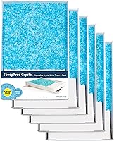 PetSafe ScoopFree Premium Blue Disposable Crystal Cat Litter Trays, Pack of 6 – Odor-Free Self-Cleaning Refills
