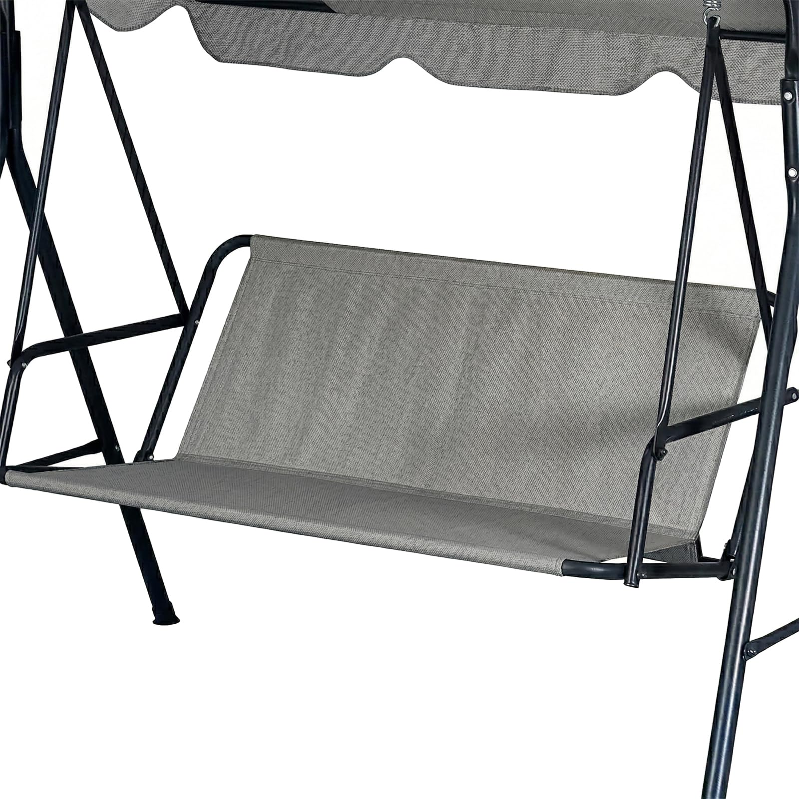 BaCover Swing Seat Cover Replacement Fabric, 600D Oxford Waterproof Heavy Duty Patio Swing Seat Replacement Cover for 2/3 Seater Porch Garden Outdoor, Tear Resistant,Gray,160x58x58cm