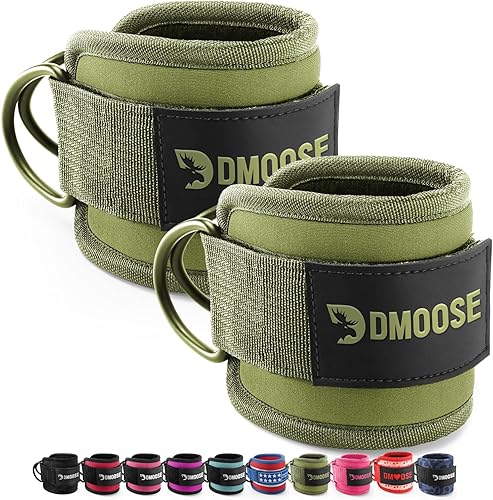 Miniatura 30 de DMoose Fitness Ankle Strap for Cable Machine - One Size Fit with Premium Padding Cuffs, Ankle Bands for Working Out, Booty Workouts, Leg Extension,