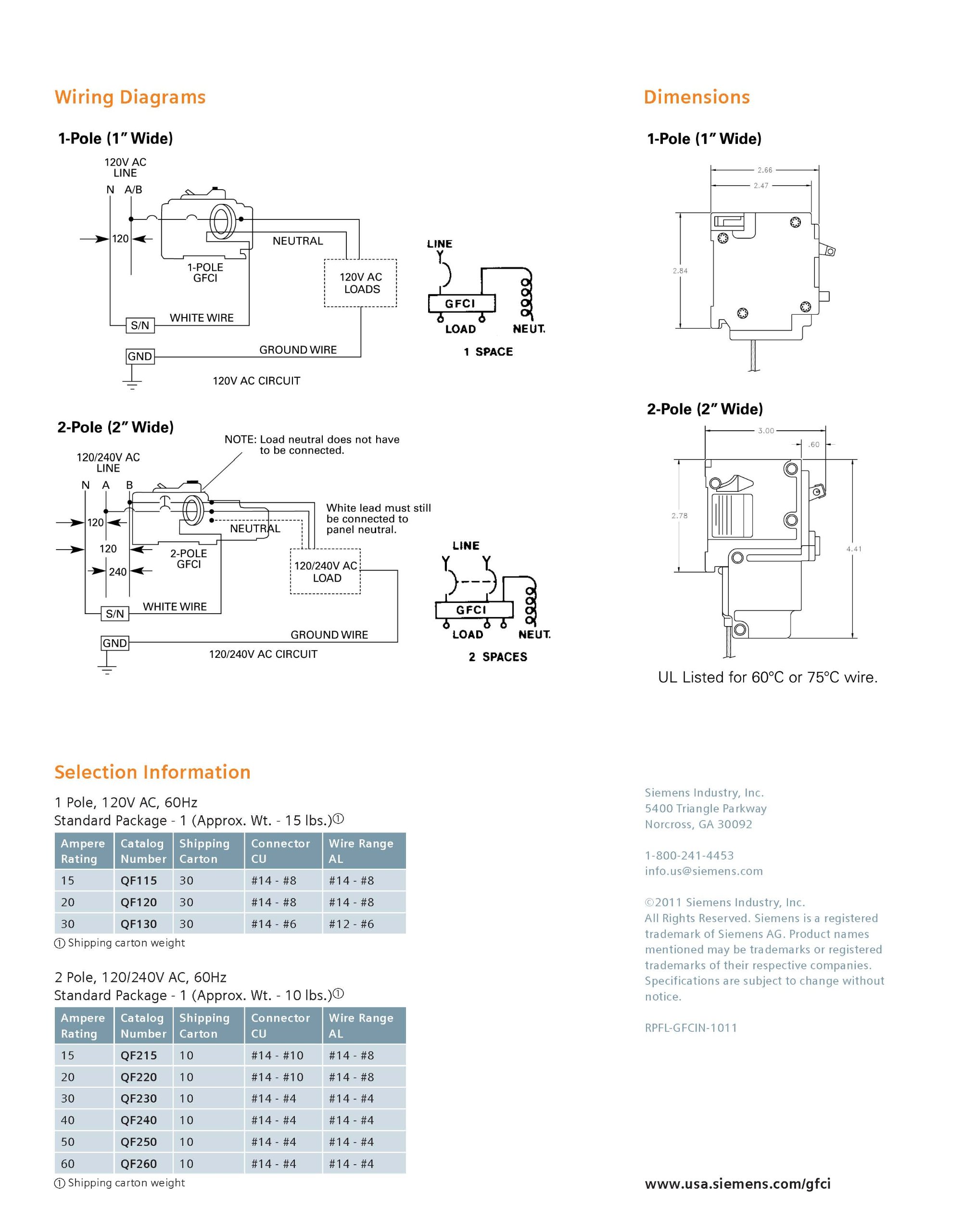 Amazon.co.jp: Siemens 1極120-volt漏電遮断器 QF115 1 : DIY・工具