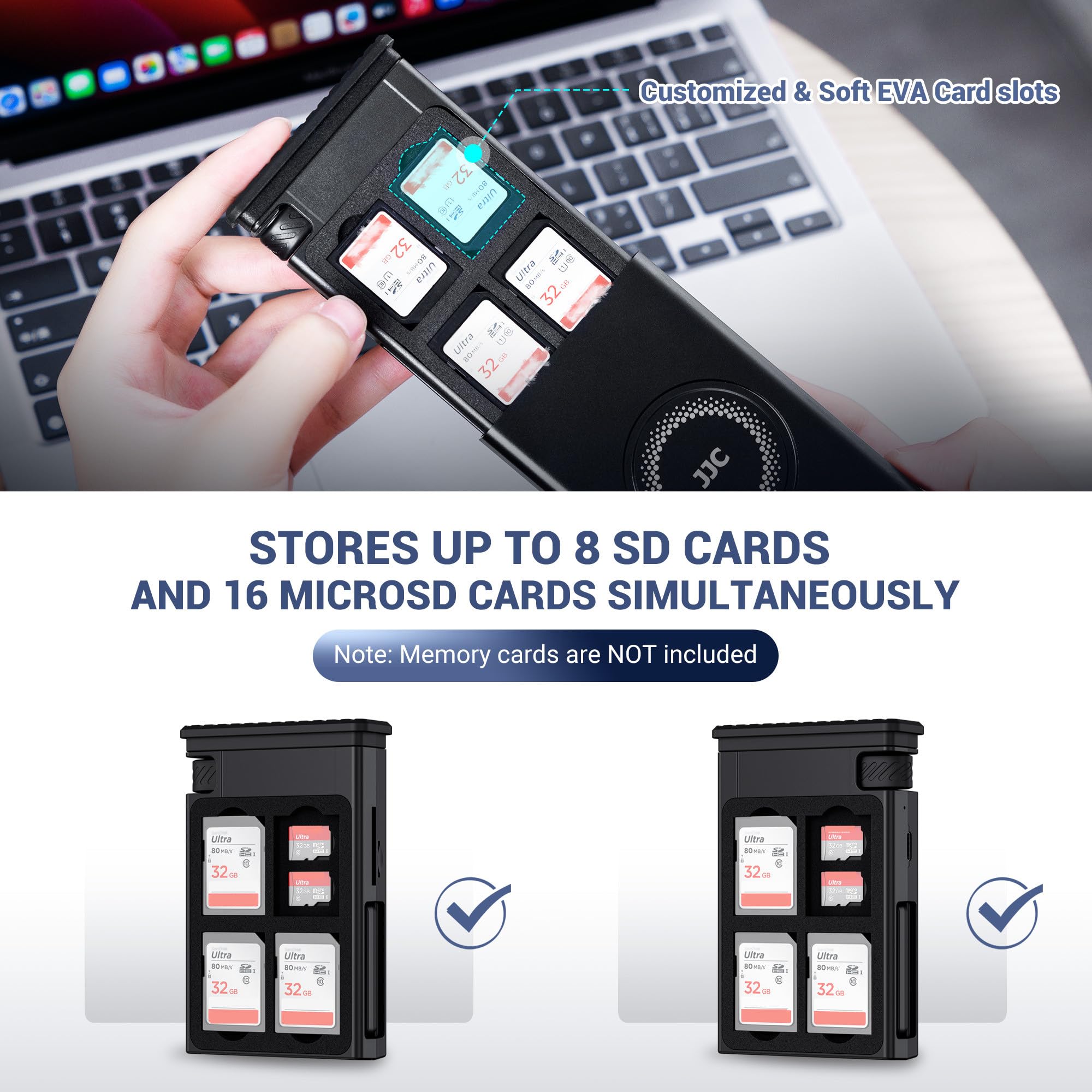 Carte à câble avec lecteur de carte SD haute vitesse, câble USB-C 3.1 Gen 2 avec lumière/USB A/MicroUSB/OTG Adaptateur Convertisseur et support de carte SD/TF pour téléphone de voyage, appareil photo,