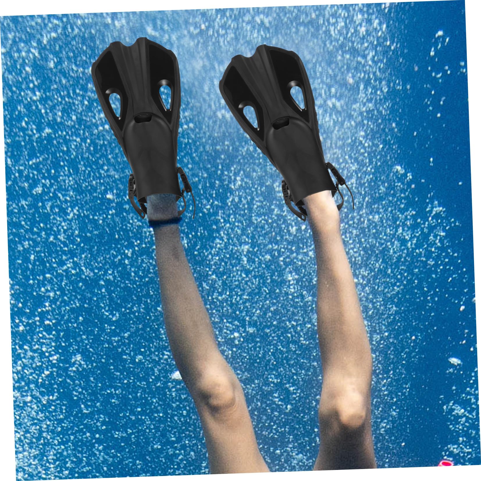 Happyyami Aletas para Nadar Aletas de Natacion para Hombre Aletas Cortas tamaño Viaje Aletas Aletas natación Nadadores Aleta de Buceo Aletas de Snorkel para Adultos Caucho Blue
