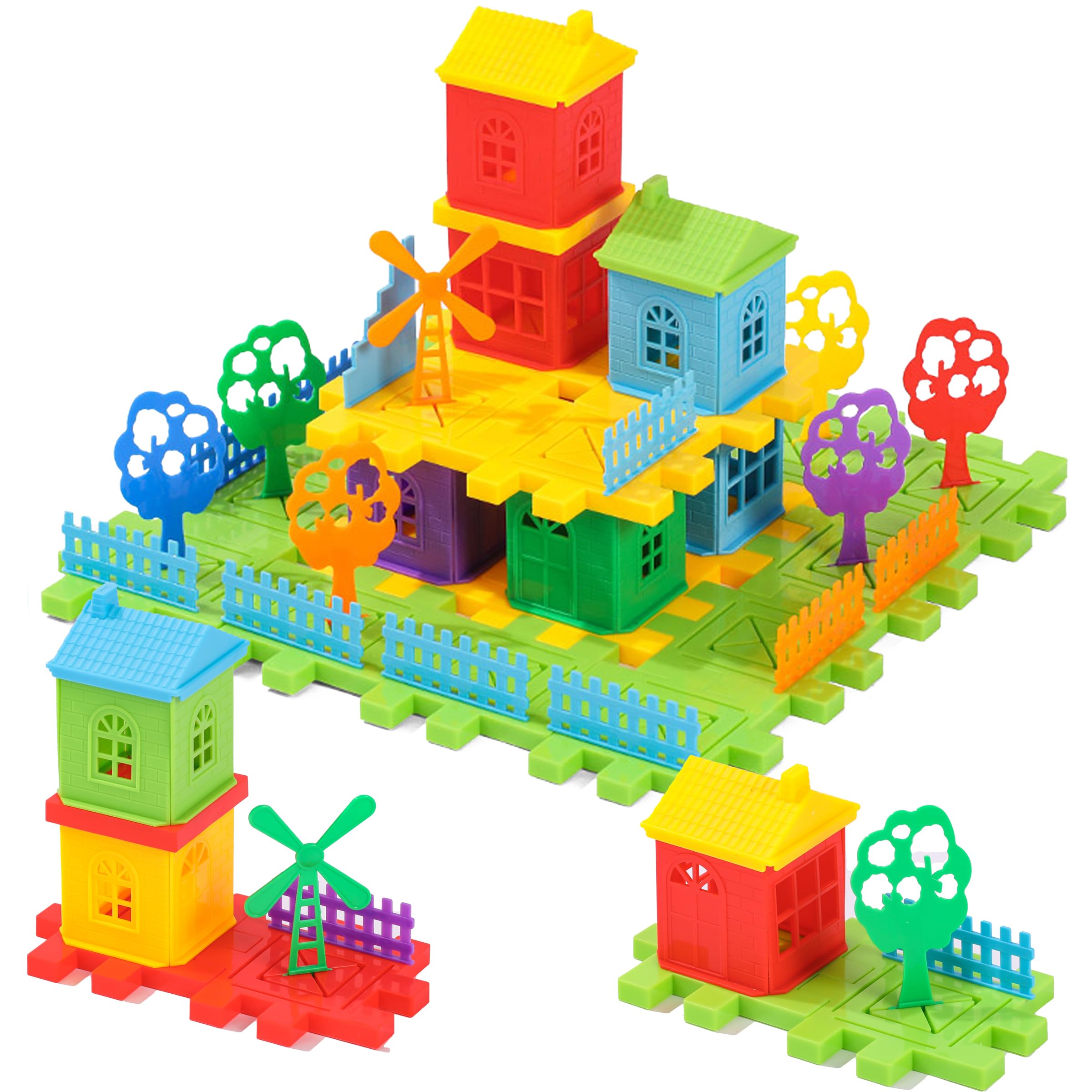 Amazon.com: KUTOI Waffle Blocks for Kids- 98 Piece Toddler
