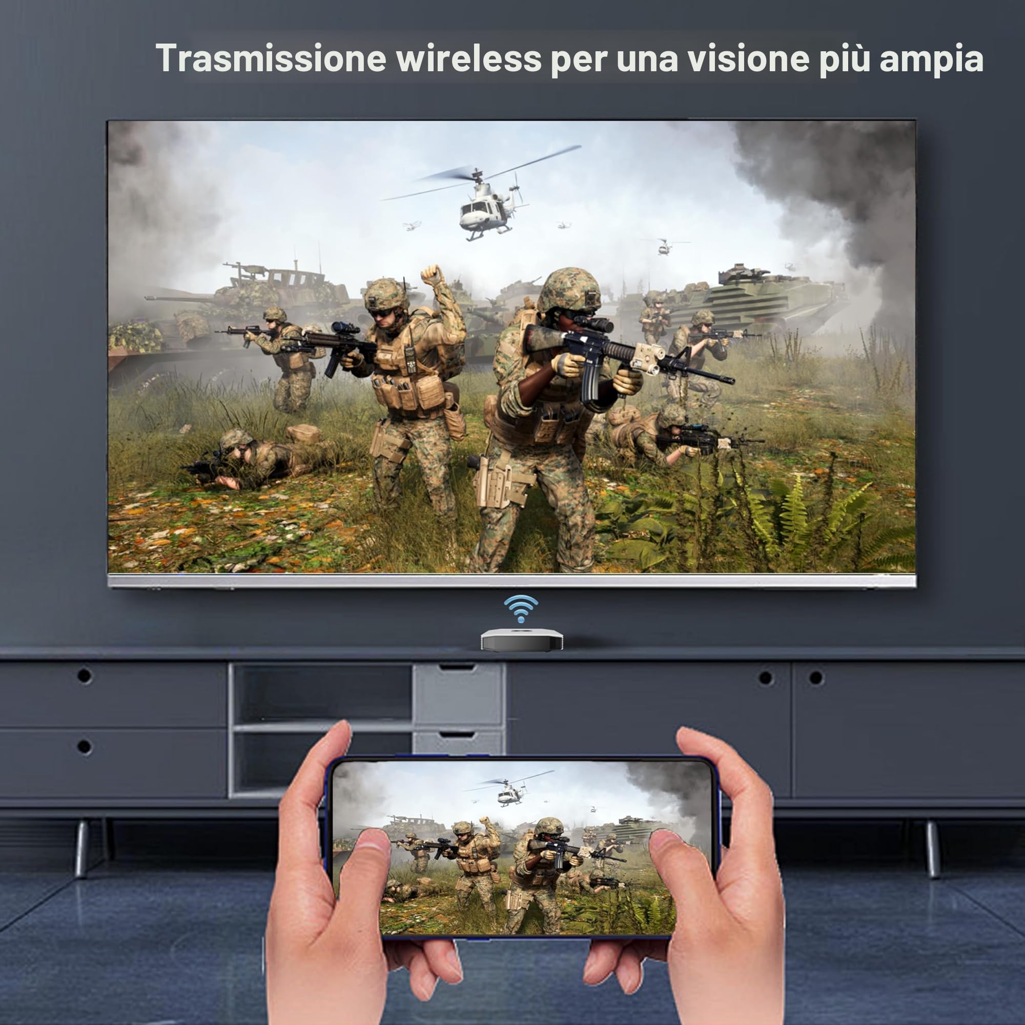 Boîtier Android TV Box 4 Go RAM 32 Go ROM, Processeur Quad-Core, WiFi Double Bande, Bluetooth, Codage H.265 HEVC, Extension Carte TF - Lecteur Multimédia