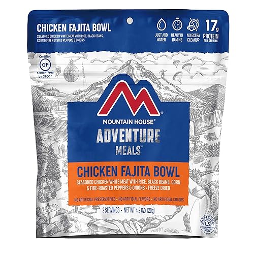 Miniatura 3 de Mountain House Cuenco de fajita de pollo  Alimentos liofilizados para mochileros y campamentos  Paquete de 6  Sin gluten y lasaña con salsa de carne