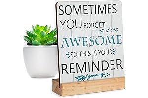 Inspirational Quote Desk Decor - Never Underestimate the Power of a Woman...