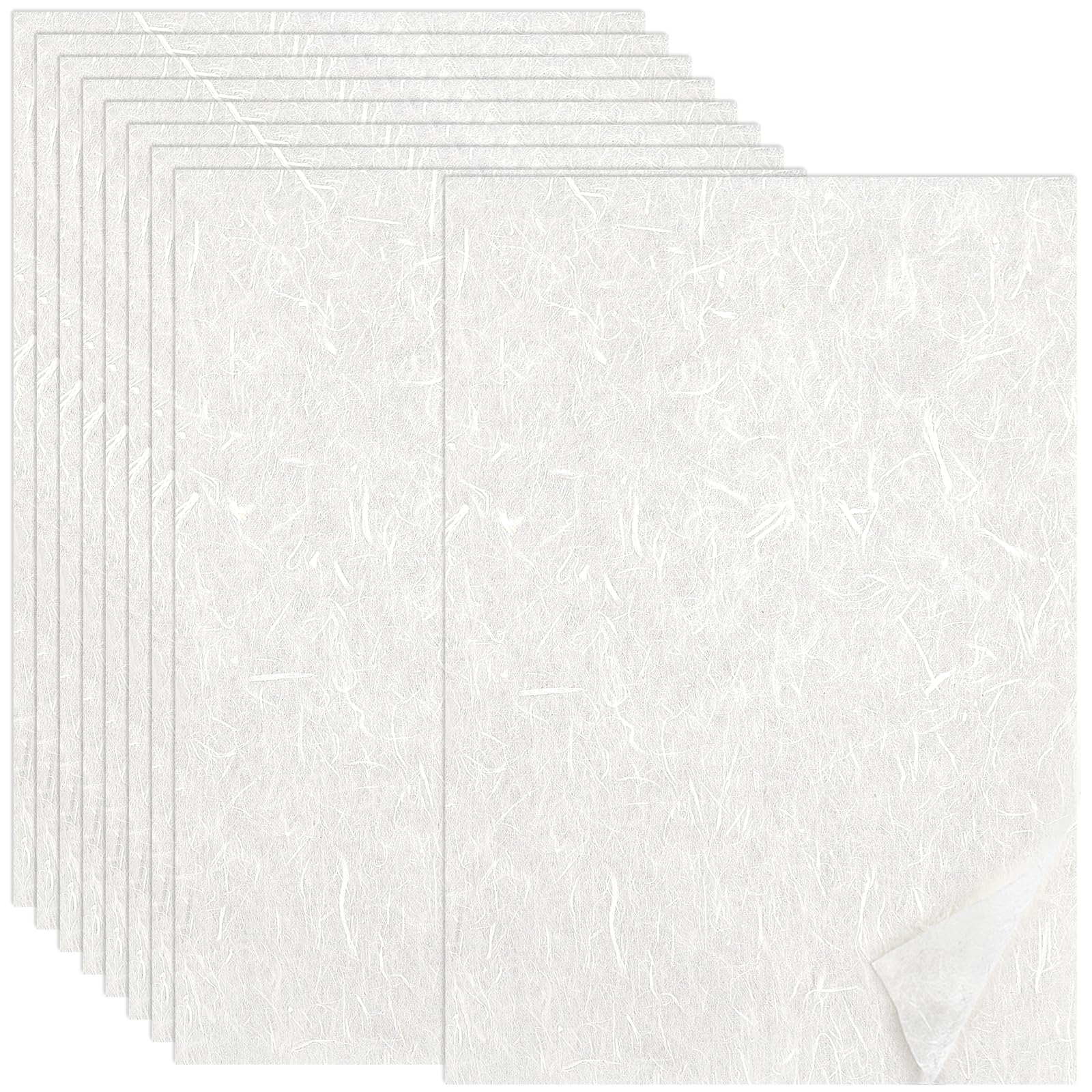 60 fogli di carta Washi Unryu, formato A4, realizzata a mano, con texture a fibre lunghe naturali, semitrasparenti, per scrittura, decoupage, arte e fai da te, 29,7 x 21 cm
