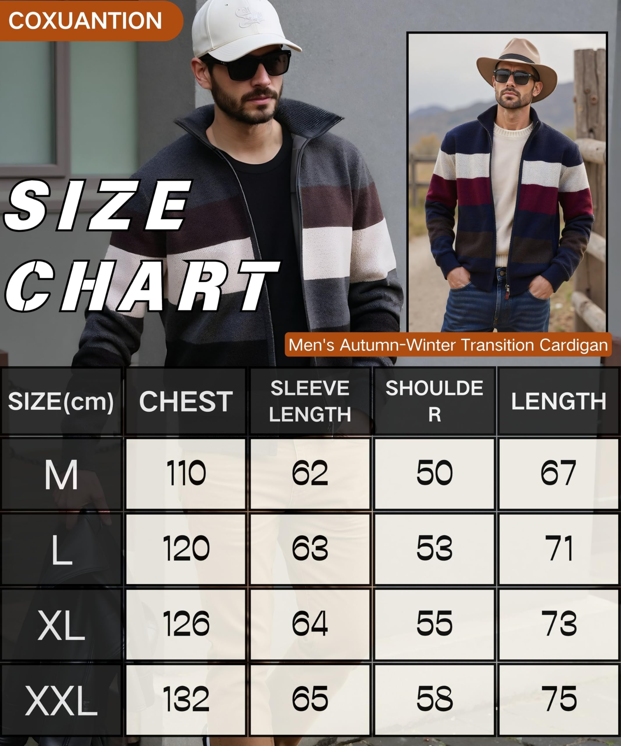 Uomo Invernale Cardigan Felpa Stand Colletto Lavorato a Maglia Maglione Cerniera Cappotto in Pile Giubbotto Slim Calda Manica Lunga