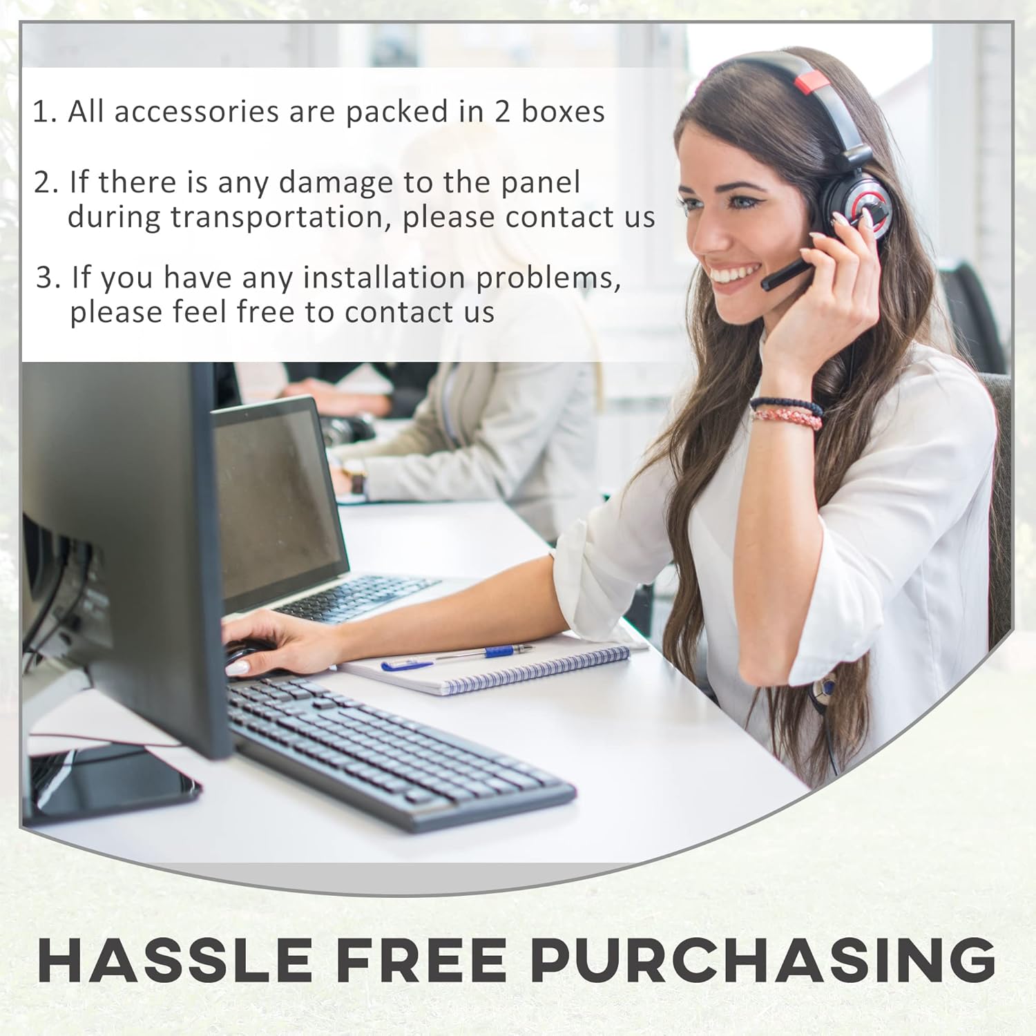 Image depicting customer service support for product inquiries